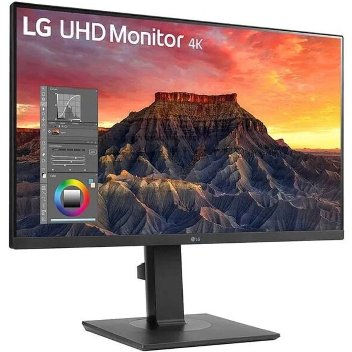 LG Monitor Profesional 27BQ65UB-B, 27 Pulgadas UHD 4K, Panel IPS, USB-C con Power Delivery 90W, sRGB 95%, HDR10, Flicker Safe, Ajuste Altura, Negro